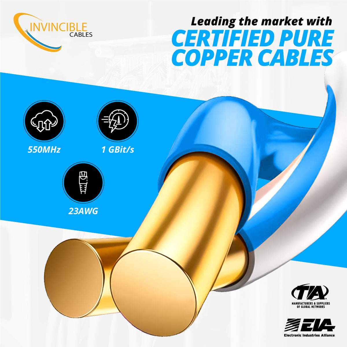 Cat6 CMP Plenum | 1000ft | 23AWG Solid Copper | UTP | 550MHz | White Delivers 10Gb speeds and all PoE types — Fluke tested up to 100 meters.